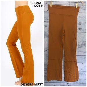 Zenana flared yoga pants mustard yellow